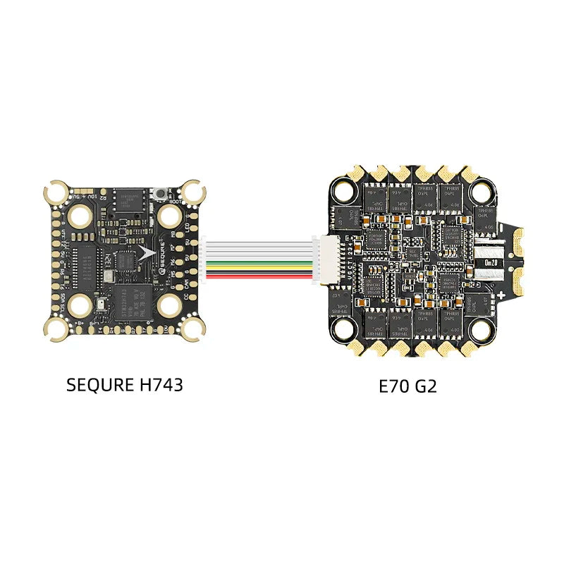 SEQURE H743 & E70 G2 FC & ESC Stack FC MPU6000 70A 128K Electronic Speed Control 4-8S for Racing Freestyle FPV Racing Drone