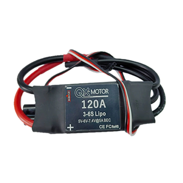 QX-MOTOR 120A ESC  5A BEC 3-6S lipo   Brushless electronic speed controller for 80mm 90mm EDF Brushless Motor