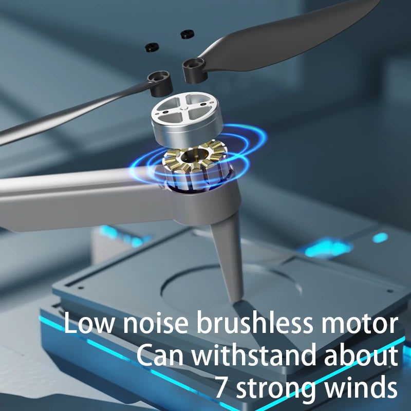 2024 New AE7 Folding Brushless Drone HD Aerial Photography Cool Lighting RC Aircraft Quadcopter  dron 4k profesional  drones
