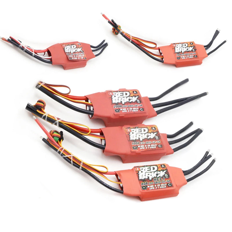 Red Brick ESC 50A 70A 80A 100A 125A 200A  5V/3A 5V/5A Brushless BEC Electronic Speed Controller for RC plane or Ship model parts