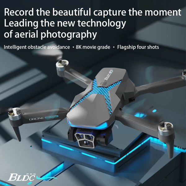 2024 New AE7 Folding Brushless Drone HD Aerial Photography Cool Lighting RC Aircraft Quadcopter  dron 4k profesional  drones