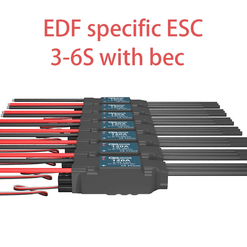 QX-MOTOR 120A ESC  5A BEC 3-6S lipo   Brushless electronic speed controller for 80mm 90mm EDF Brushless Motor