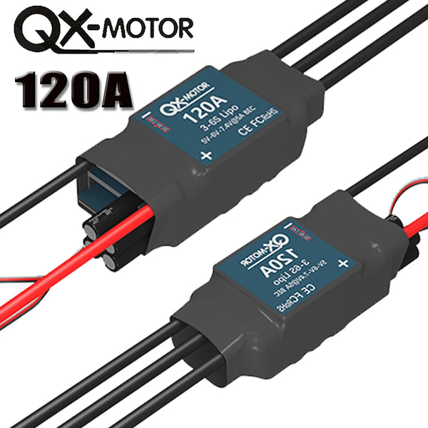QX-MOTOR 120A ESC  5A BEC 3-6S lipo   Brushless electronic speed controller for 80mm 90mm EDF Brushless Motor