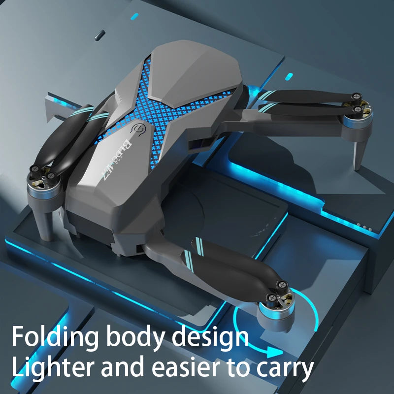 2024 New AE7 Folding Brushless Drone HD Aerial Photography Cool Lighting RC Aircraft Quadcopter  dron 4k profesional  drones
